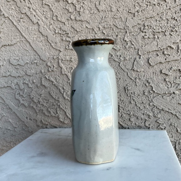 VINTAGE Tonala Stoneware Hand Painted Ceramic Folk Art Bird Vase Mexican Pottery - Picture 9 of 12